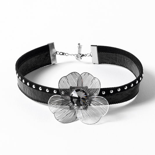 Black Floral Choker