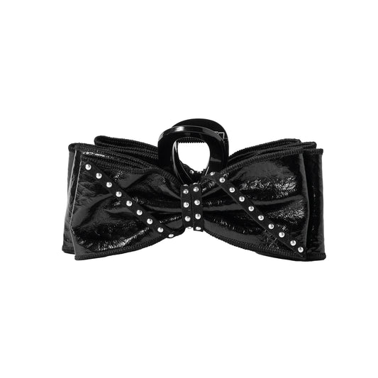 Gothic Black Bow Hair Clip