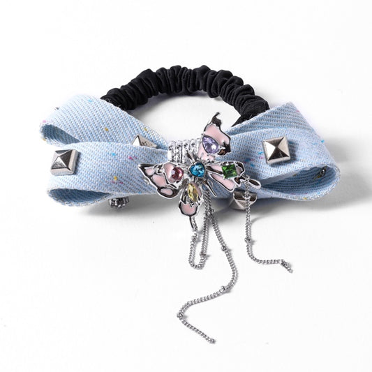 Butterfly Denim Hair Tie