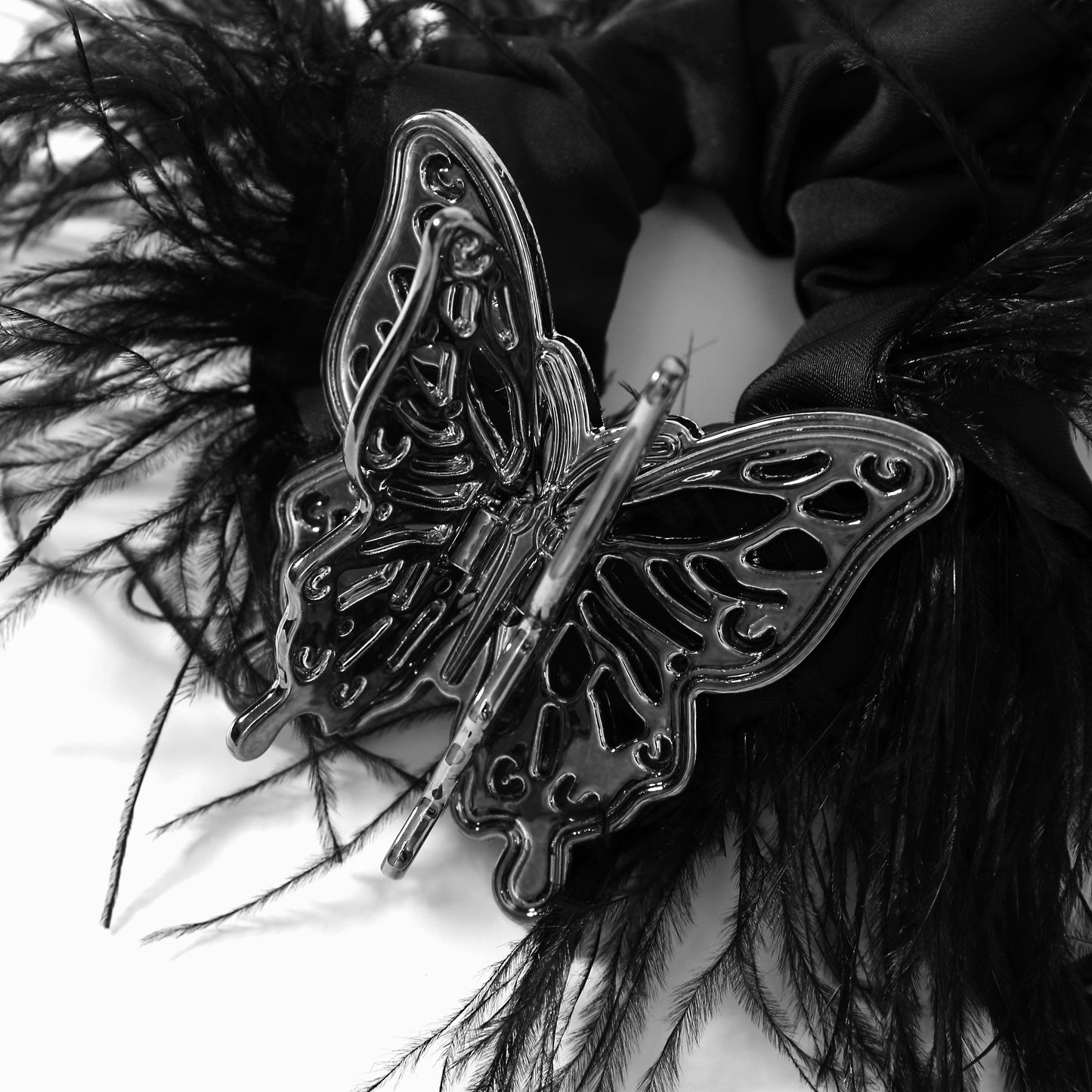 Gothic Feather Hair Tie